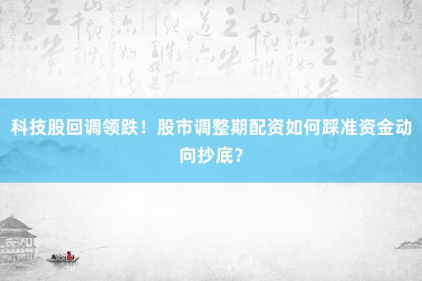科技股回调领跌！股市调整期配资如何踩准资金动向抄底？