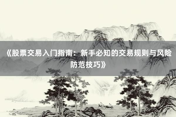 《股票交易入门指南：新手必知的交易规则与风险防范技巧》