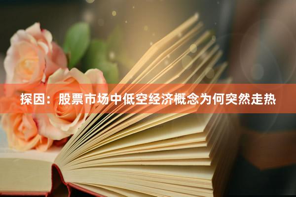 探因：股票市场中低空经济概念为何突然走热