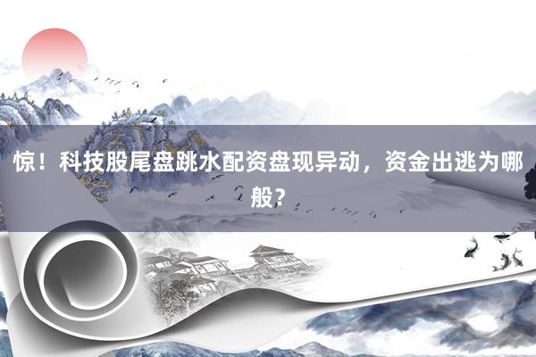 惊！科技股尾盘跳水配资盘现异动，资金出逃为哪般？
